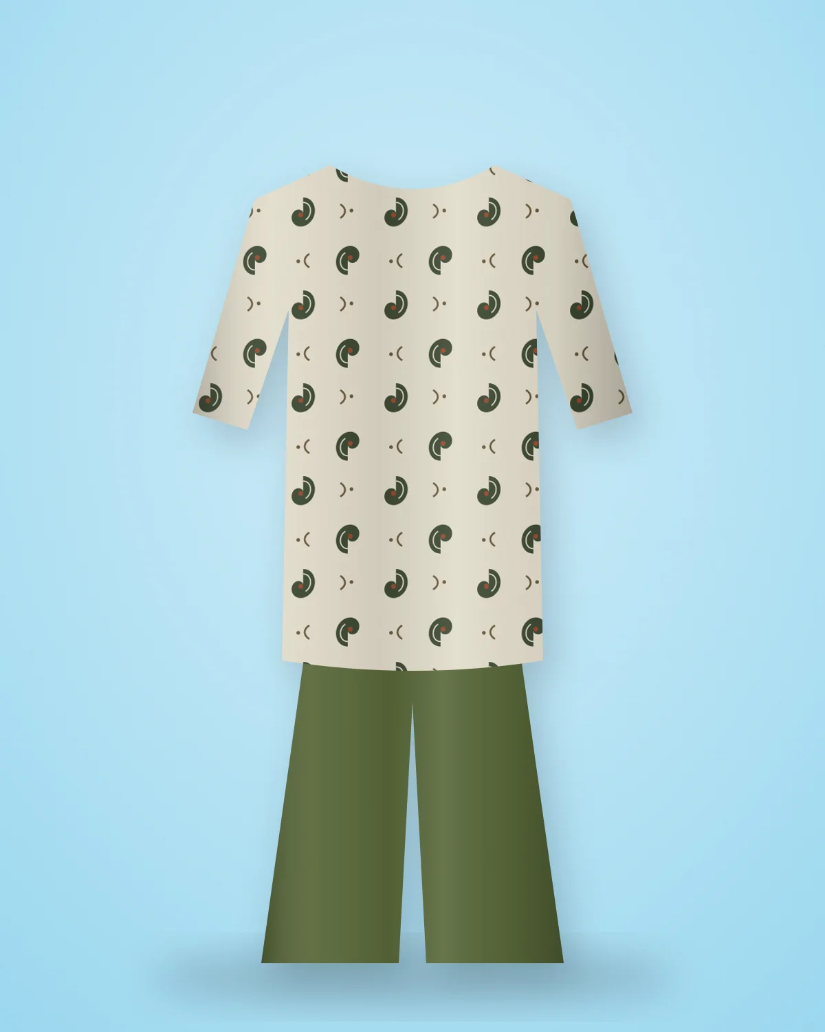 Kalamkari Cargo Pants: Cargos with kalamkari pocket prints